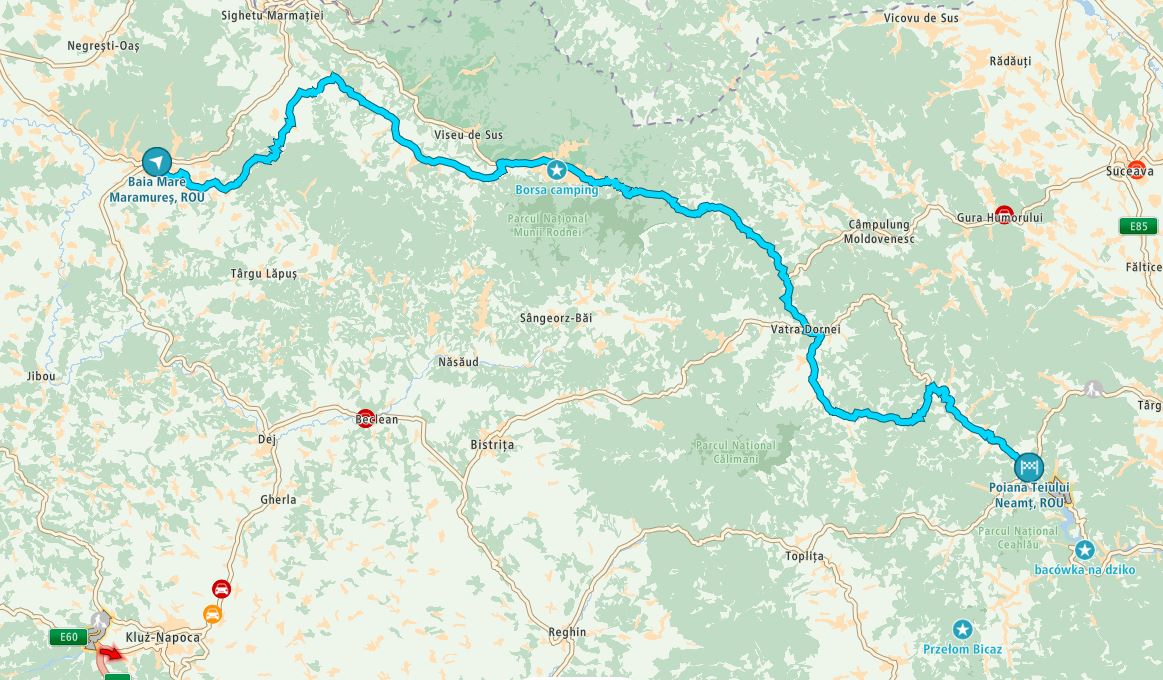 Trasa motocyklowa Rumunia północna