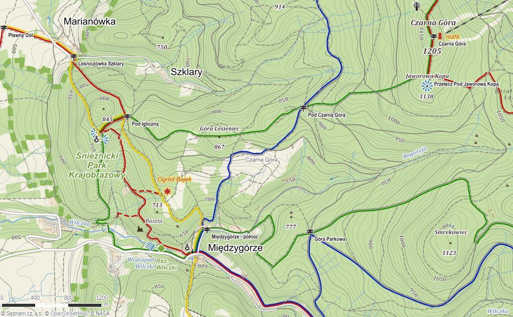 mapa międzygorze