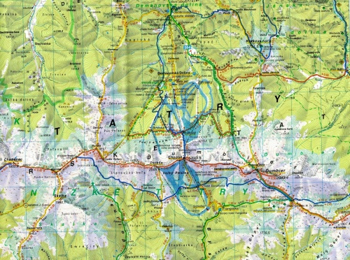 Tatry niżne mapa